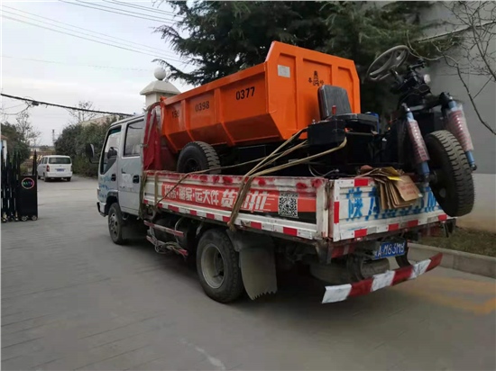商洛三吨矿用电动三轮车发货成功